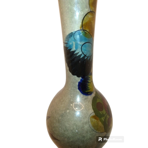 Tonala Hand painted Vase Mexico - Large/Tall - Picture 6 of 15